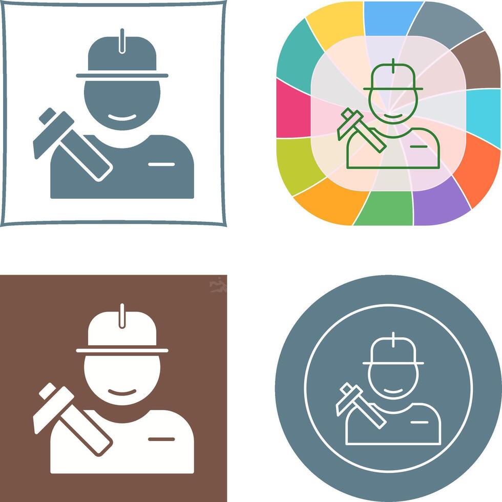 Worker Icon Design vector