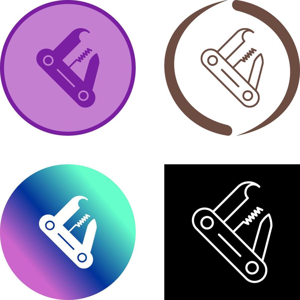 Swiss Army Knife Icon Design vector