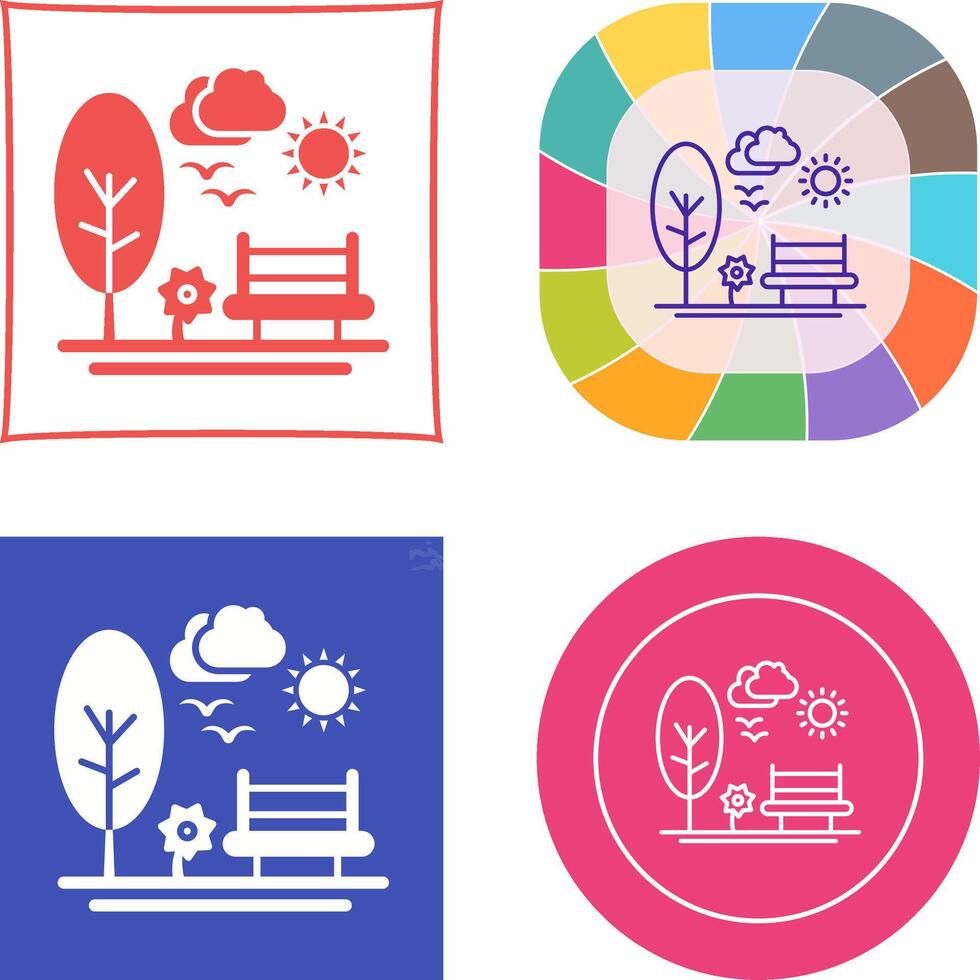 Park Icon Design vector