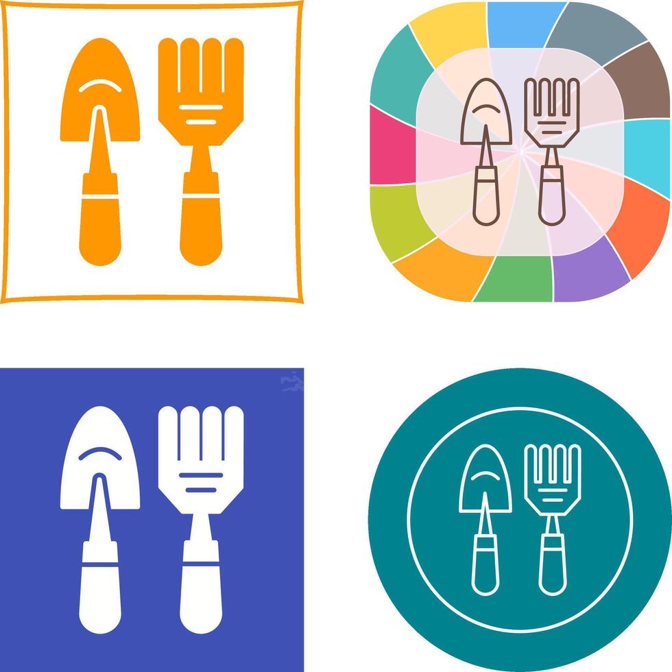 Gardening Tools Icon Design vector