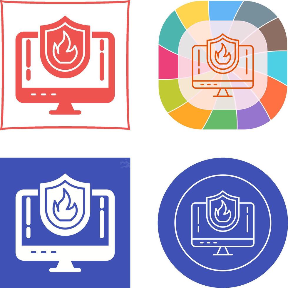 Firewall Icon Design vector