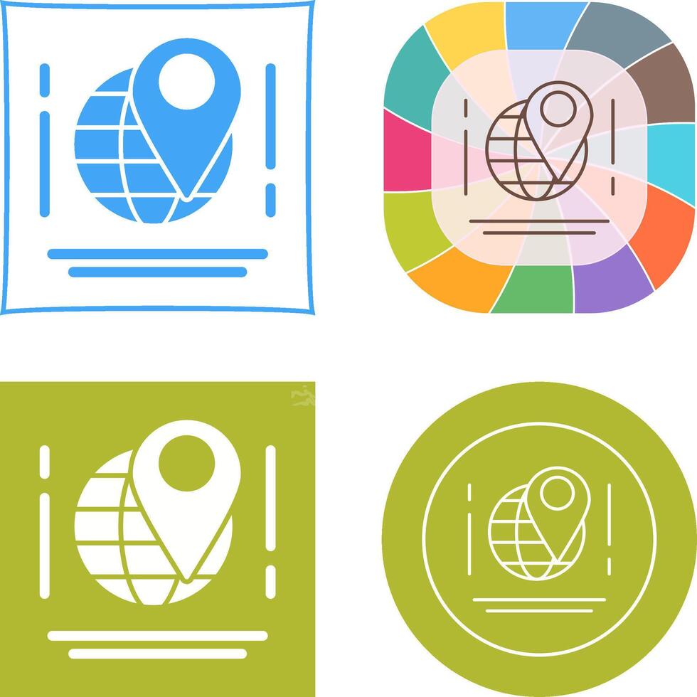 Map Icon Design vector