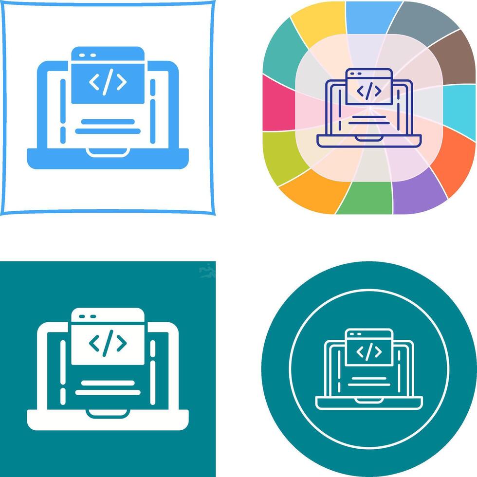 Coding Icon Design vector