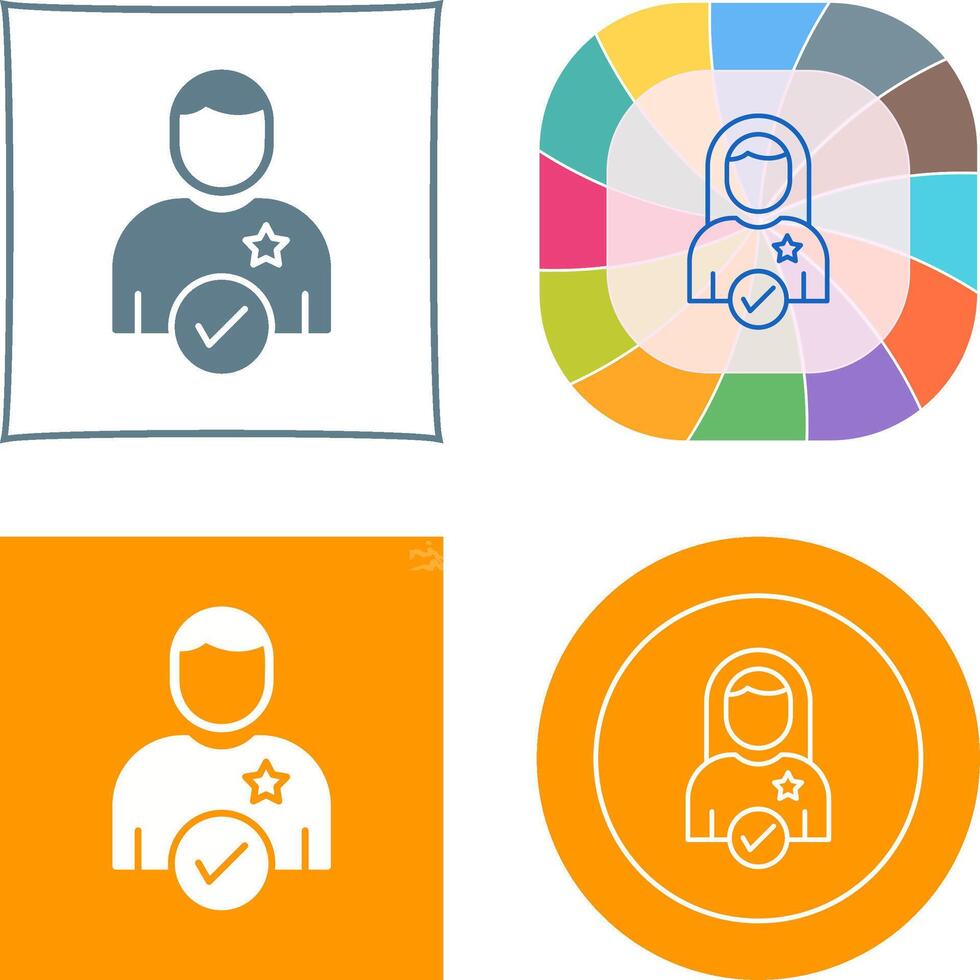 Candidate Icon Design vector