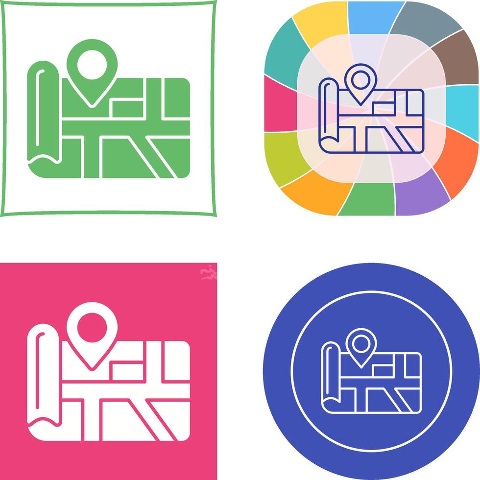 Map Icon Design vector