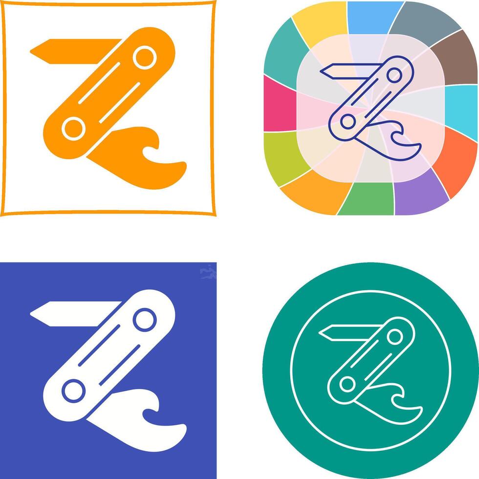Swiss Army Knife Icon Design vector