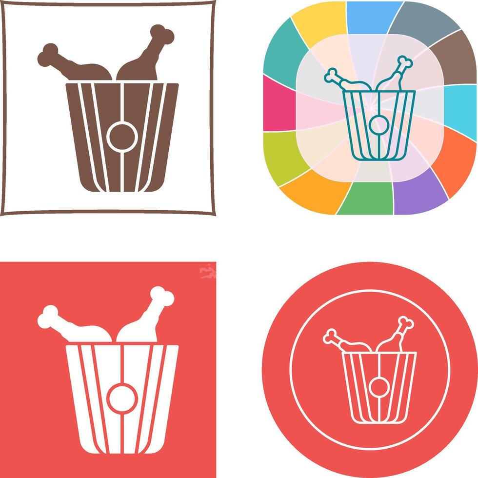 Fried Chicken Icon Design vector