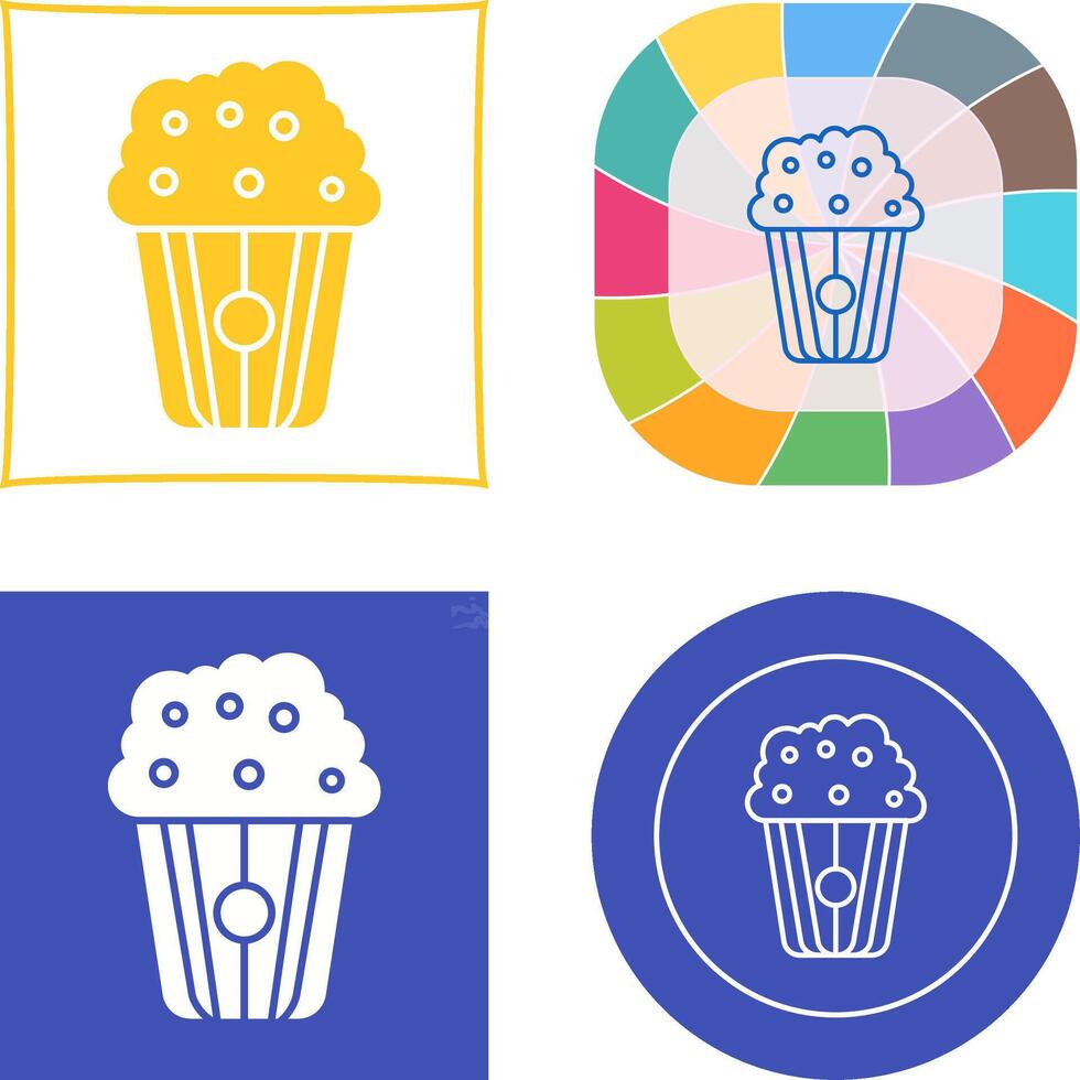 Pop corn Icon Design vector