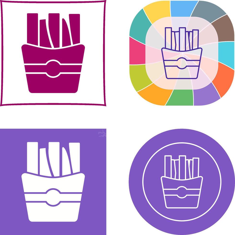 Fries Icon Design vector