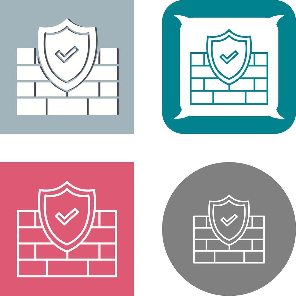 FireWall Icon Design vector