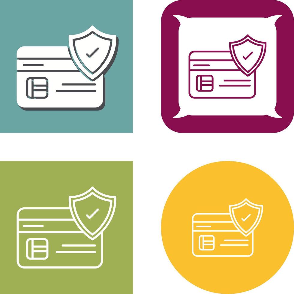 Card Protection Icon vector