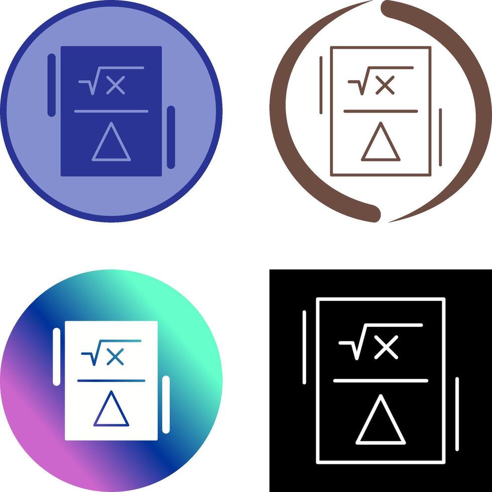 Formula Icon Design vector