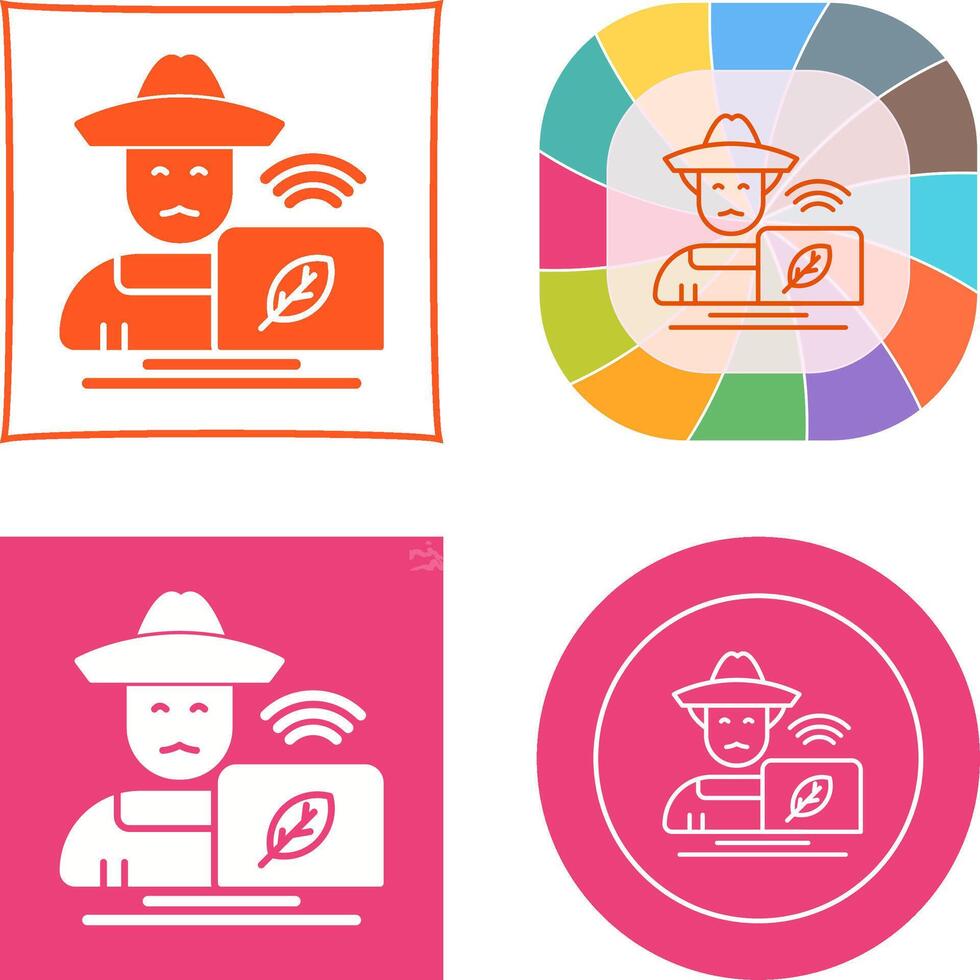 Farmer Icon Design vector
