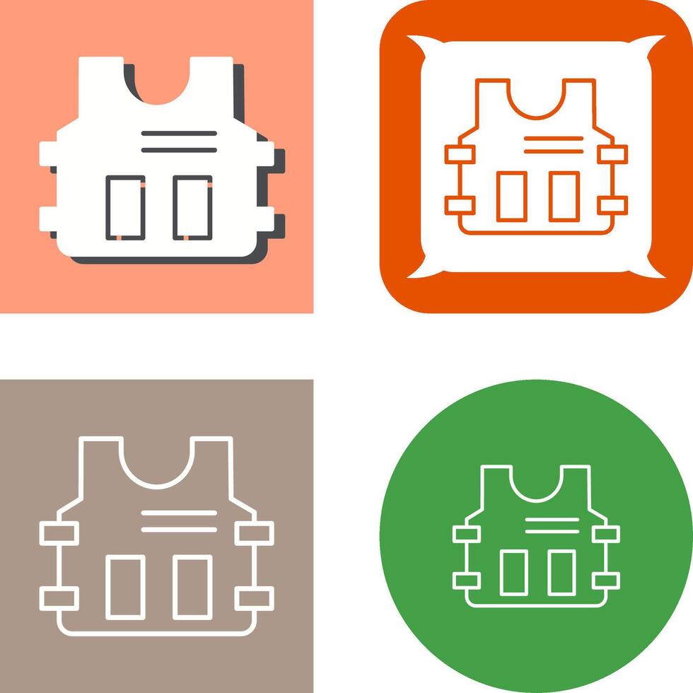 Police Vest Icon vector