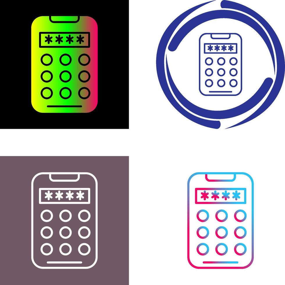 Pin Code Icon Design vector