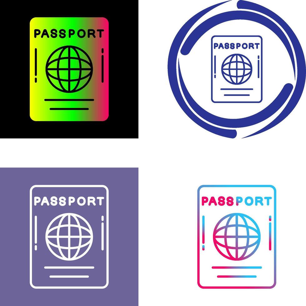diseño de icono de pasaporte vector