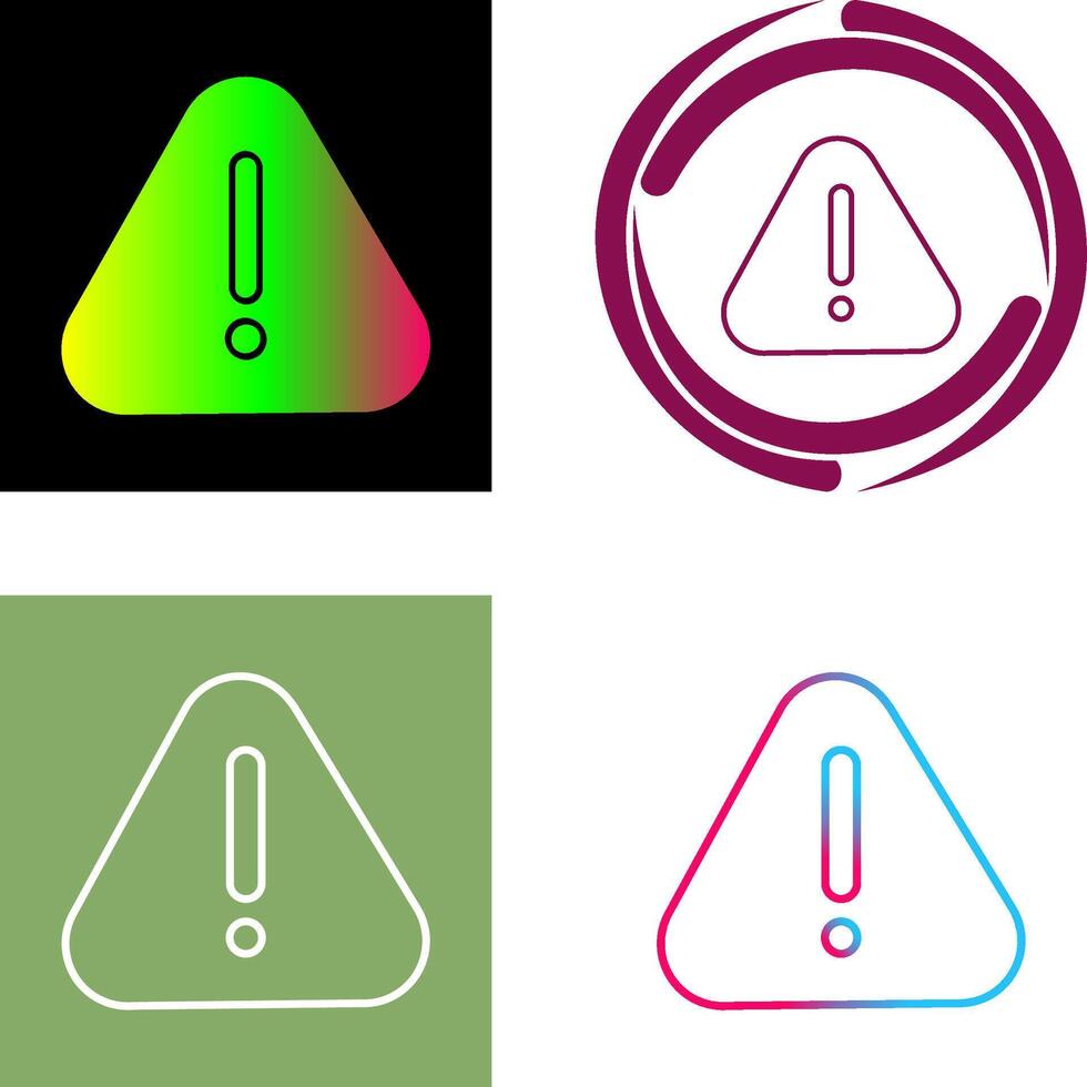 Warning Icon Design vector