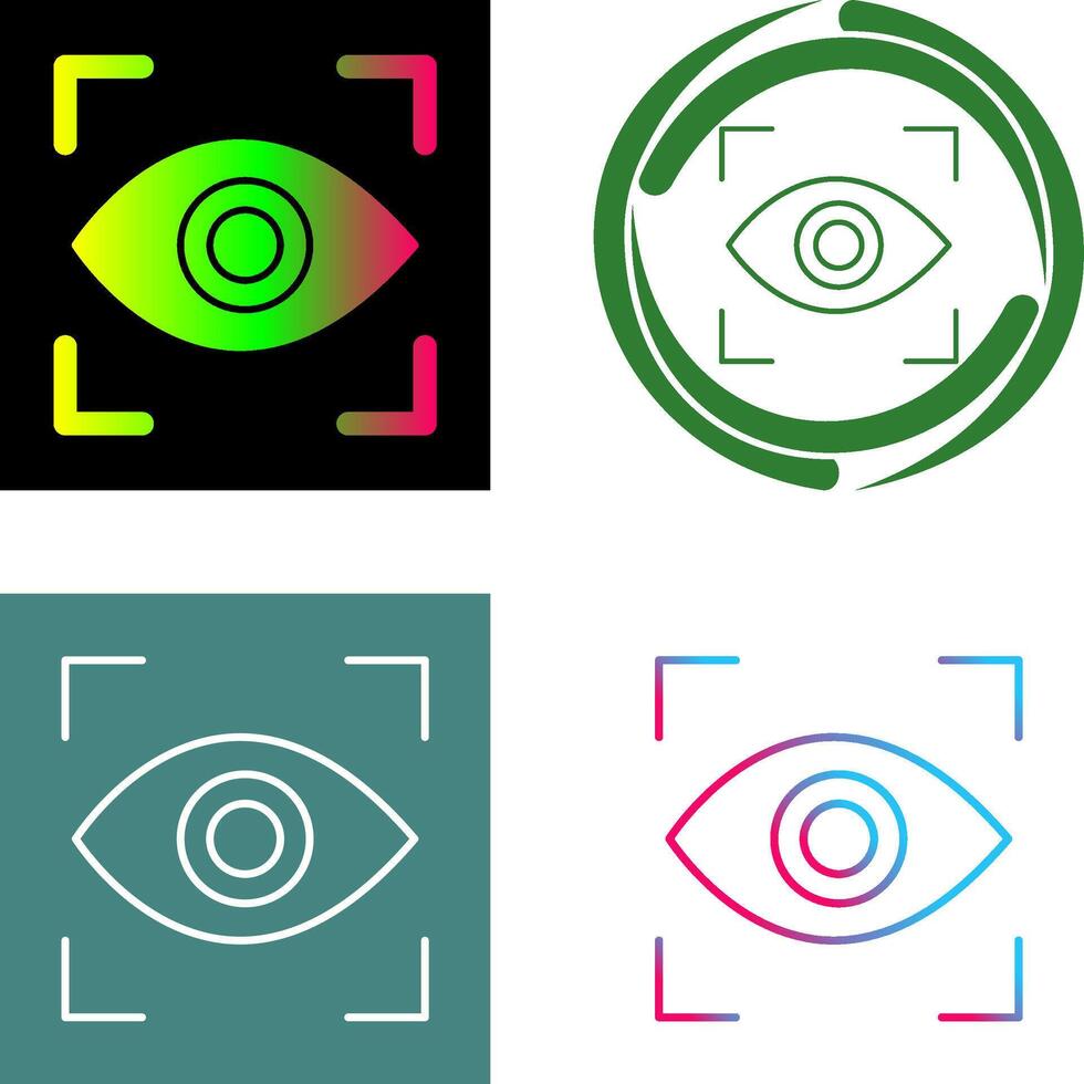 Eye Scan Icon Design vector