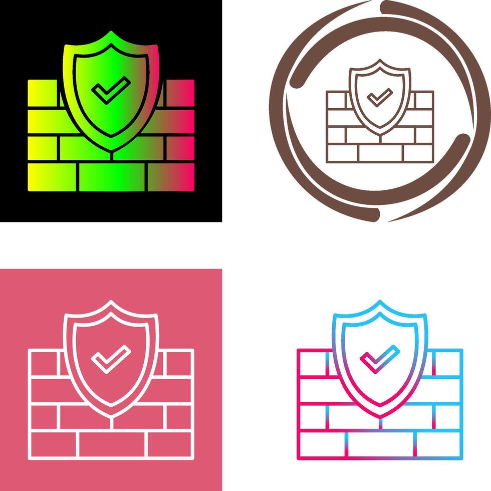 FireWall Icon Design vector