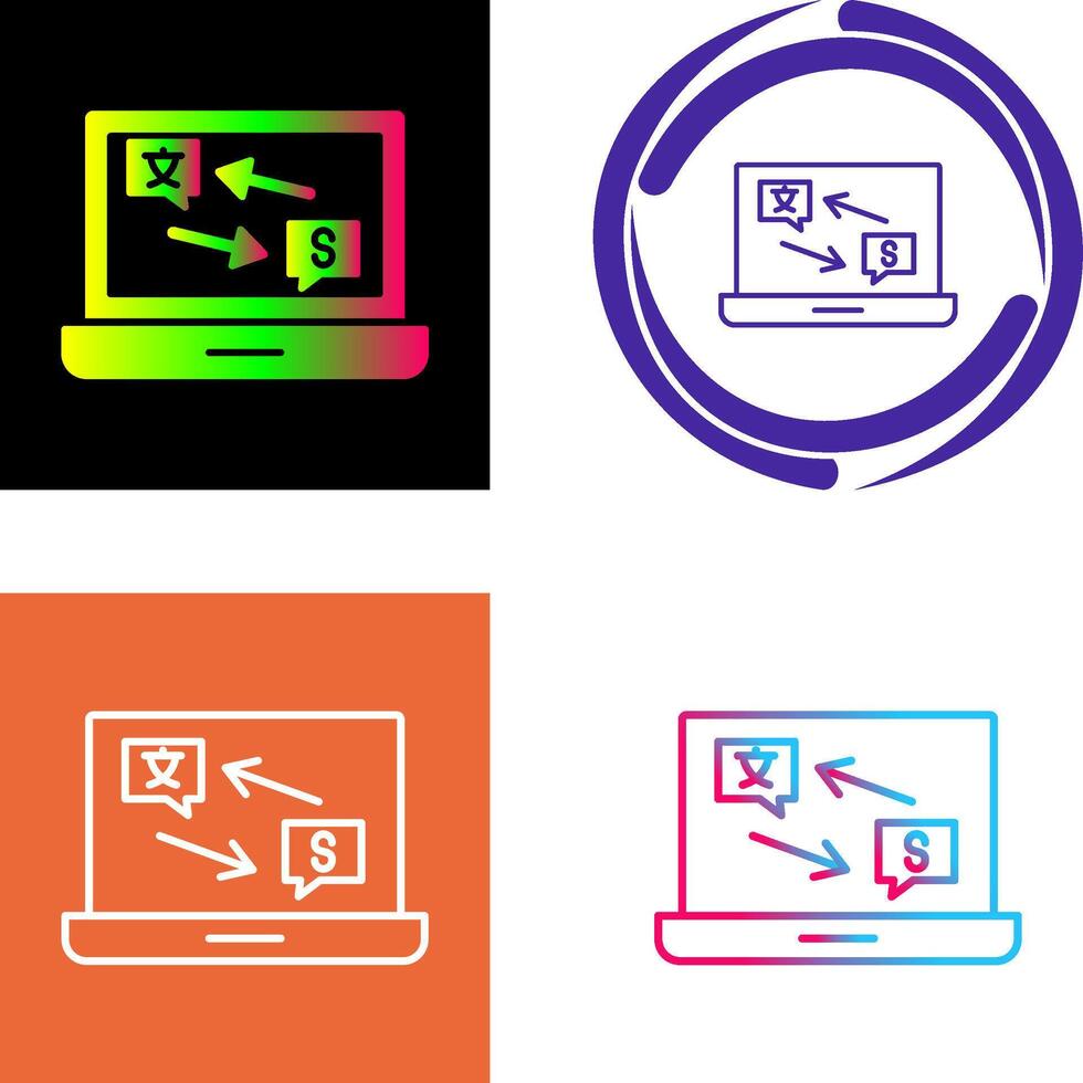 Translator Icon Design vector