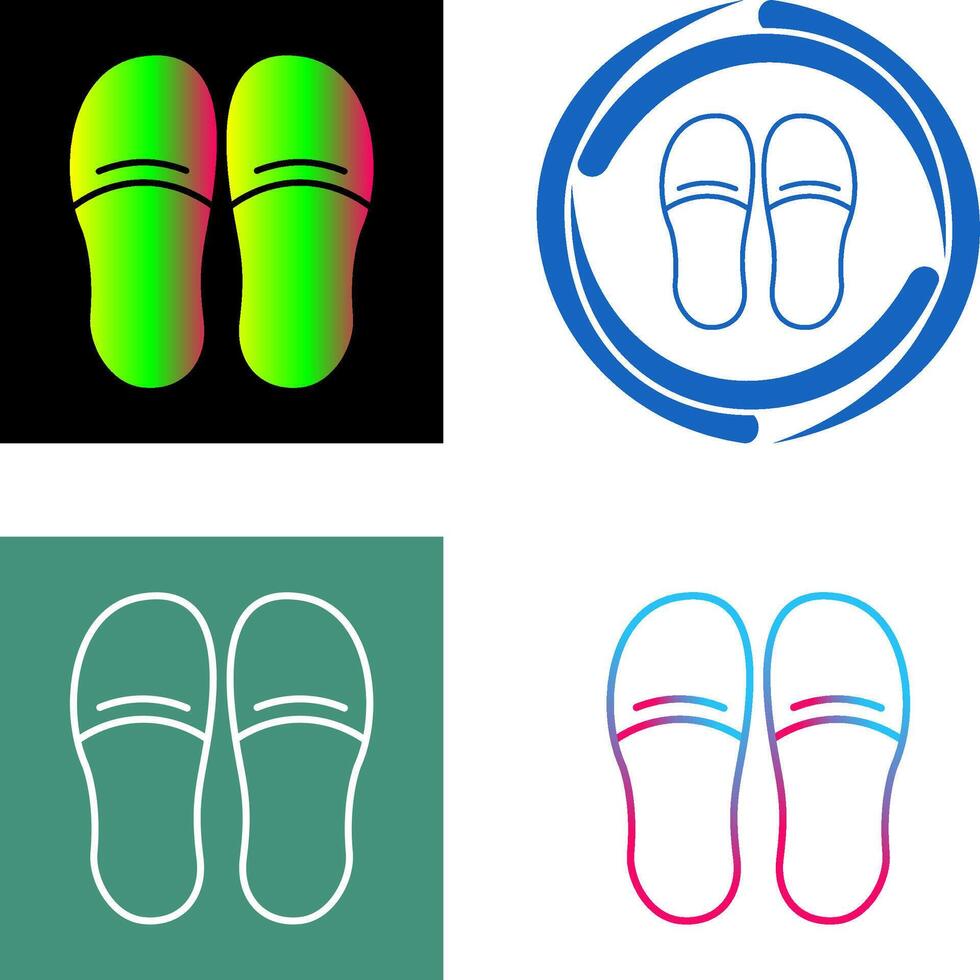 Slippers Icon Design vector
