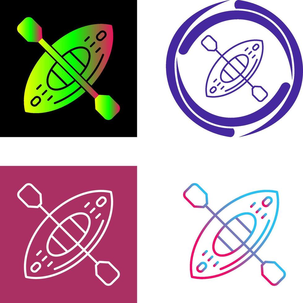 Kayak Icon Design vector