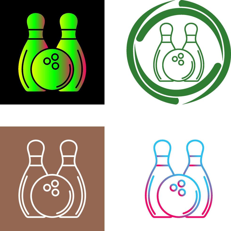 diseño de icono de bolos vector