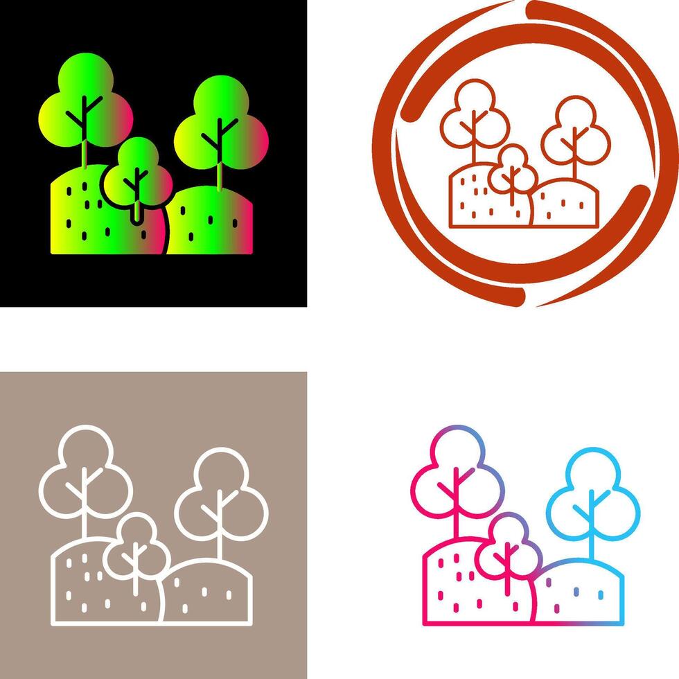 Forest Icon Design vector