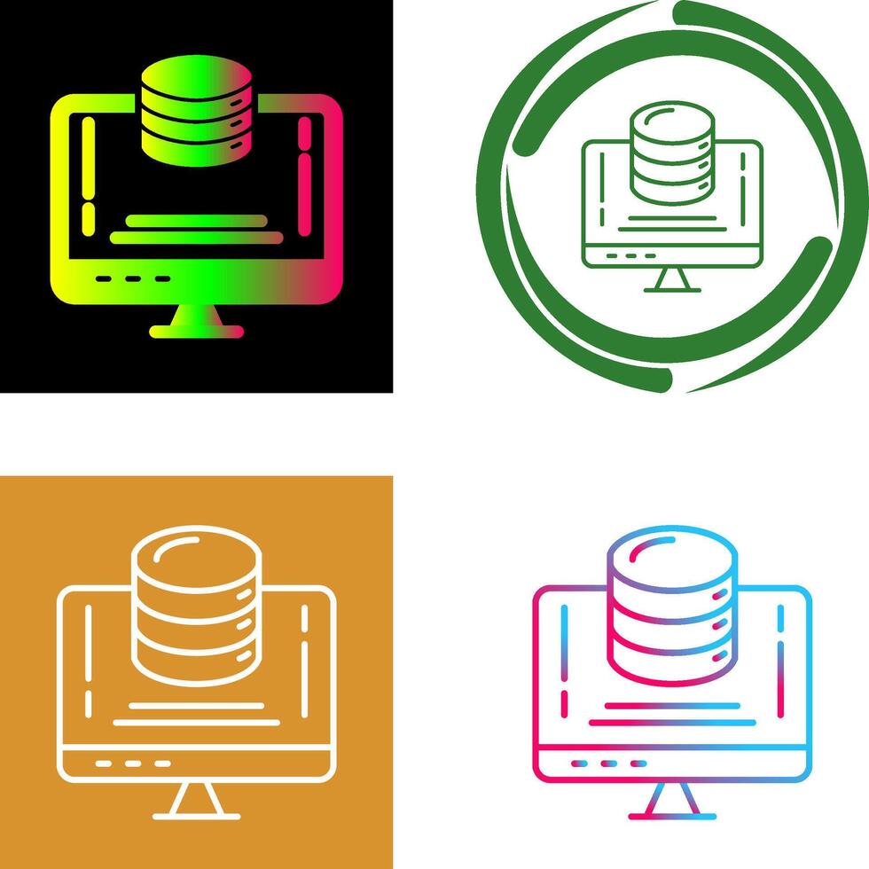 Data Storage Icon Design vector