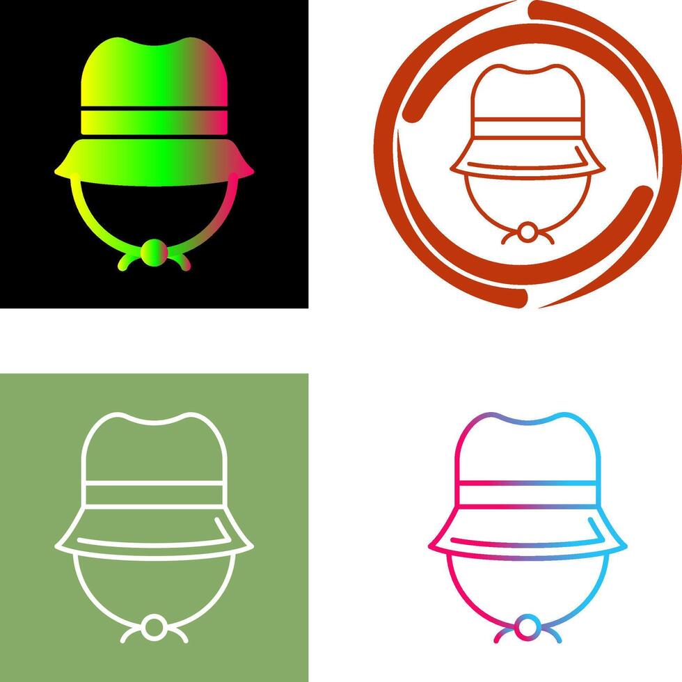 Camping Hat Icon Design vector