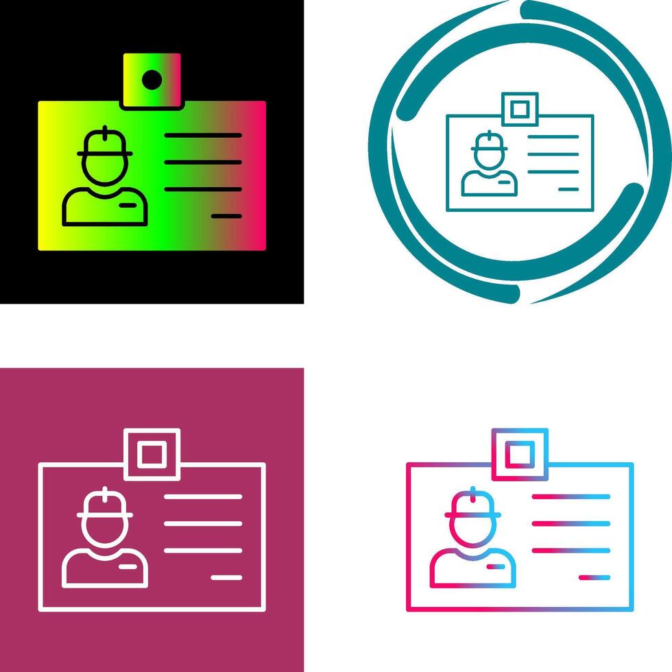 Identity Card Icon Design vector