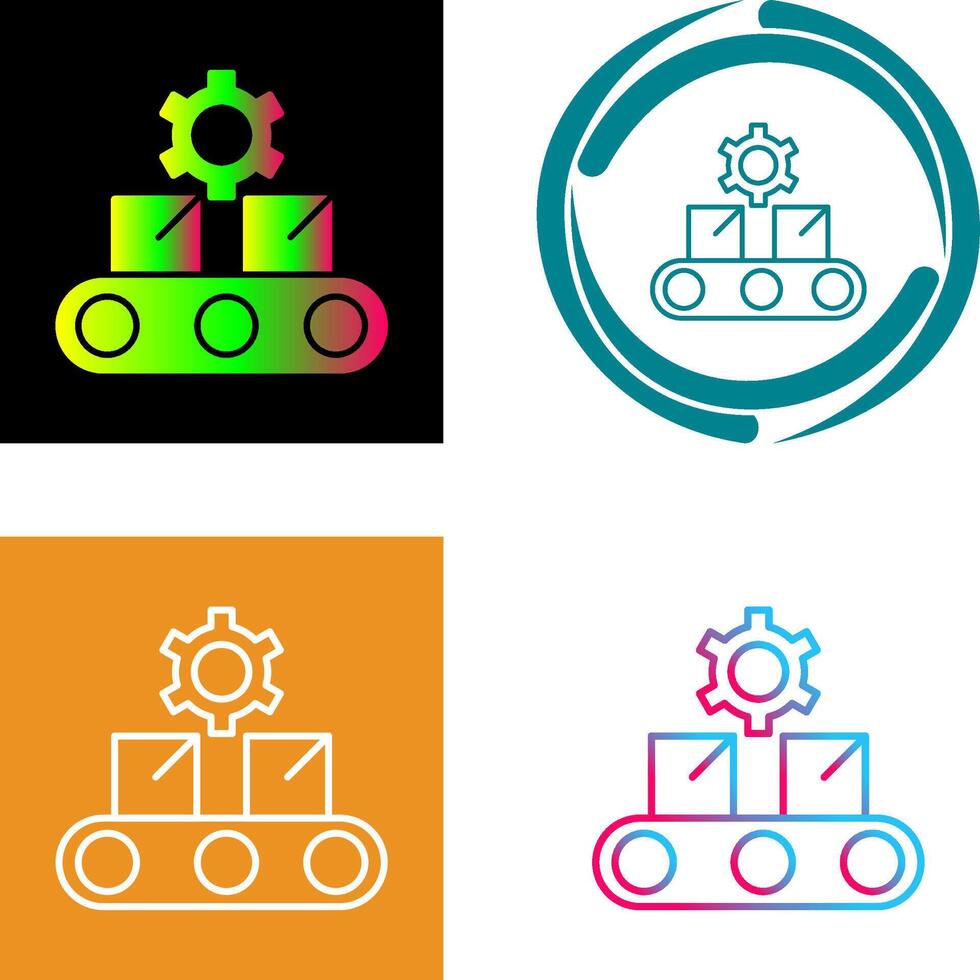 Conveyor Belt Icon Design vector