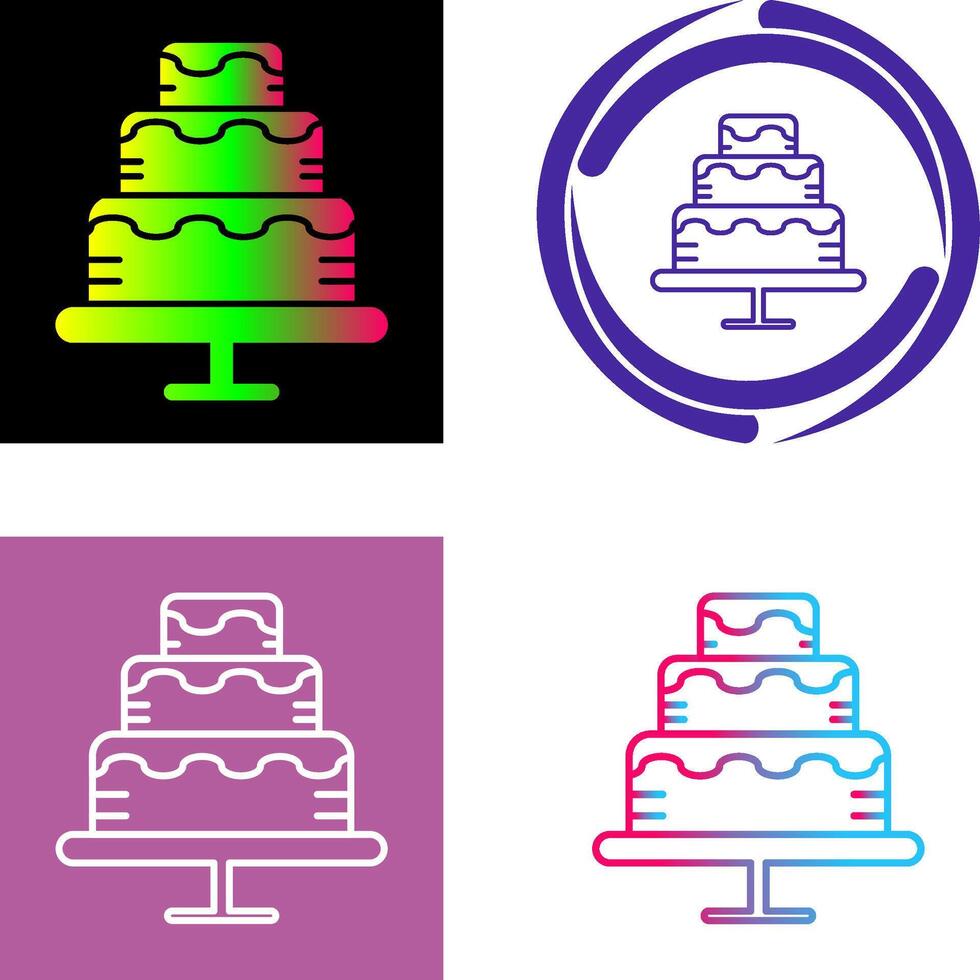 Cake Icon Design vector