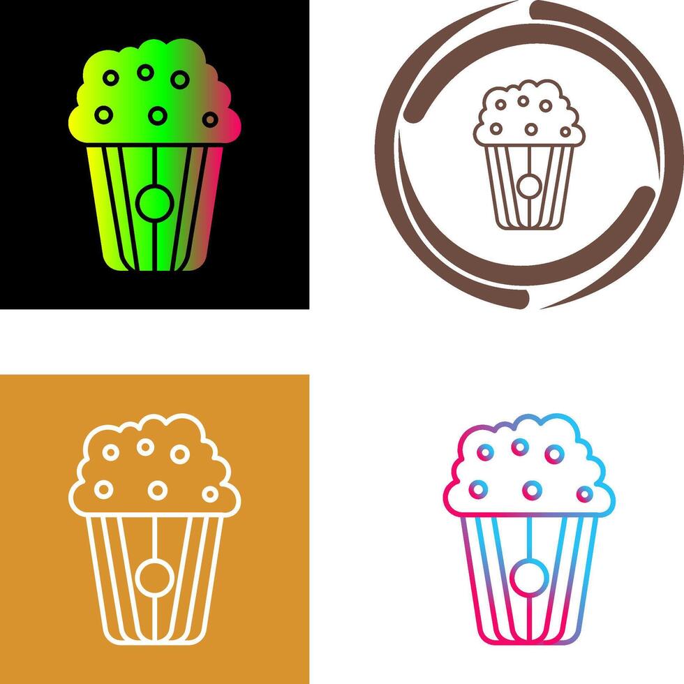 Pop corn Icon Design vector