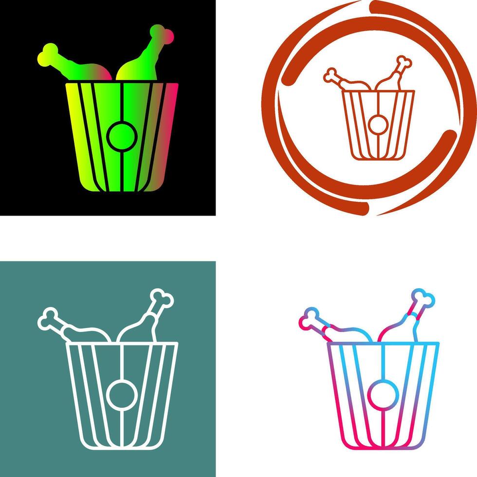 Fried Chicken Icon Design vector