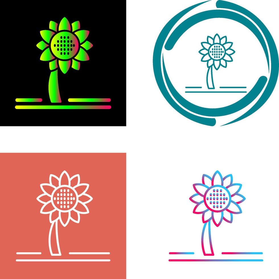 Sunflower Icon Design vector