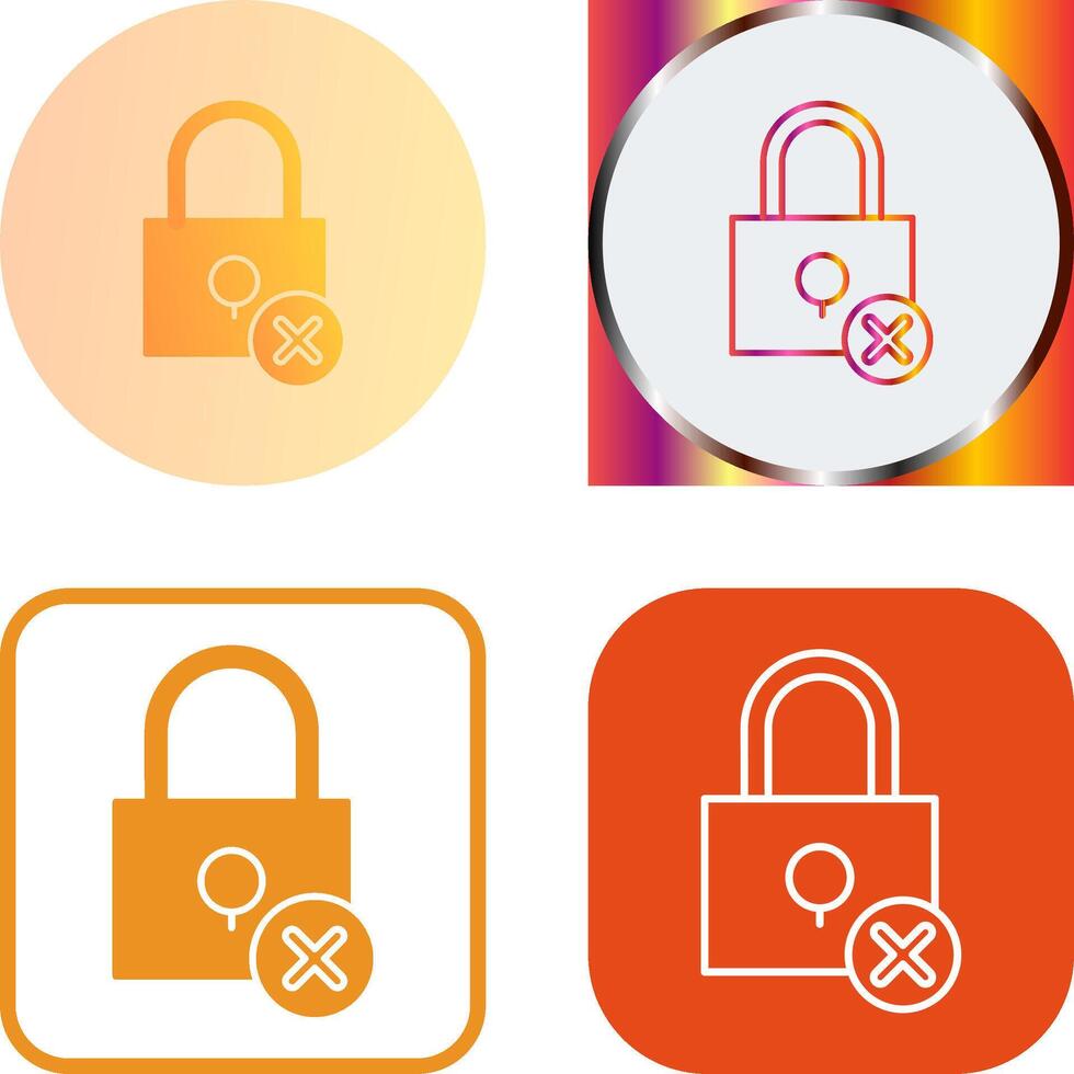 Insecure Icon Design vector
