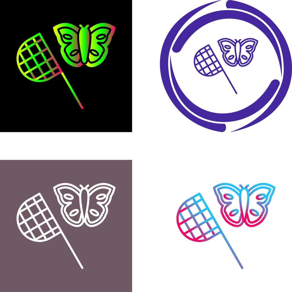 Butterfly Catcher Icon Design vector