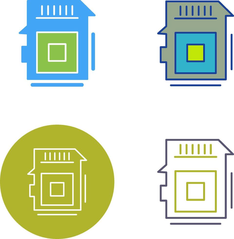 Sd Card Icon Design vector