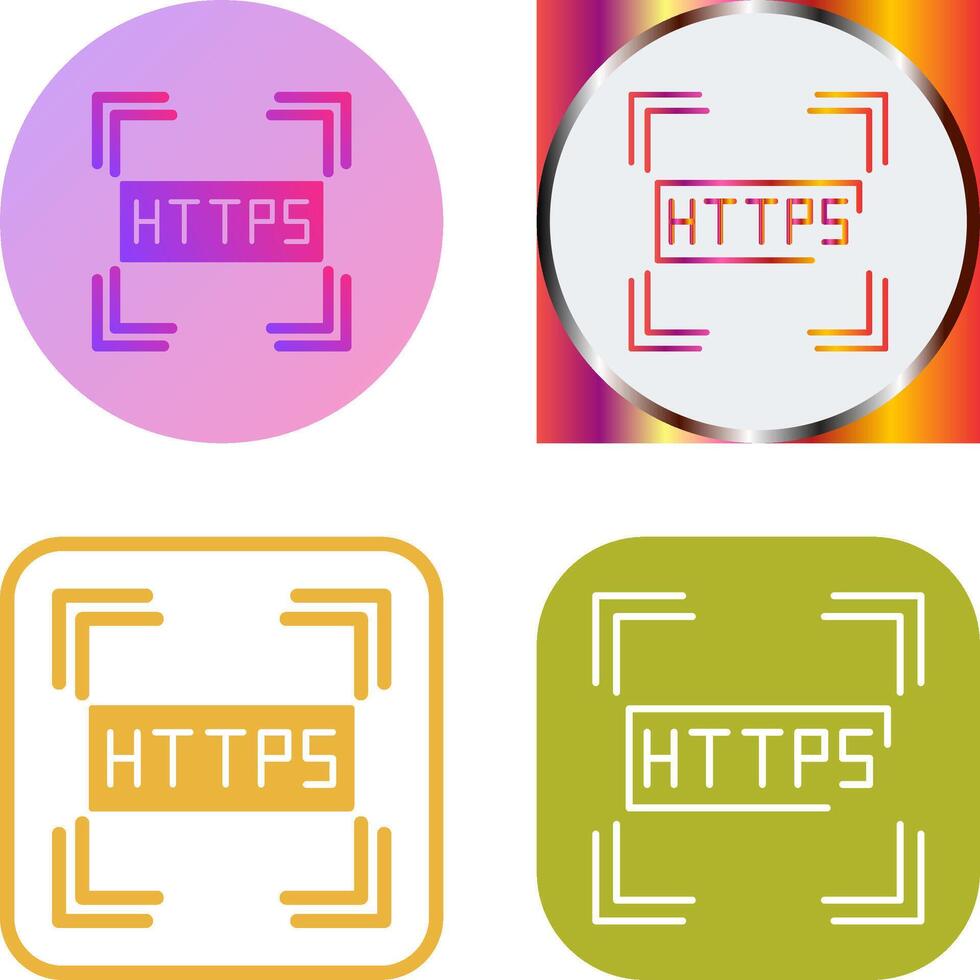 Https Icon Design vector