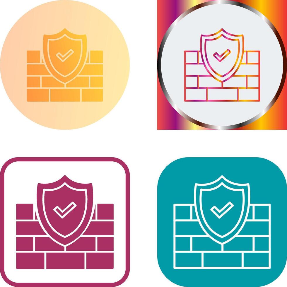 FireWall Icon Design vector