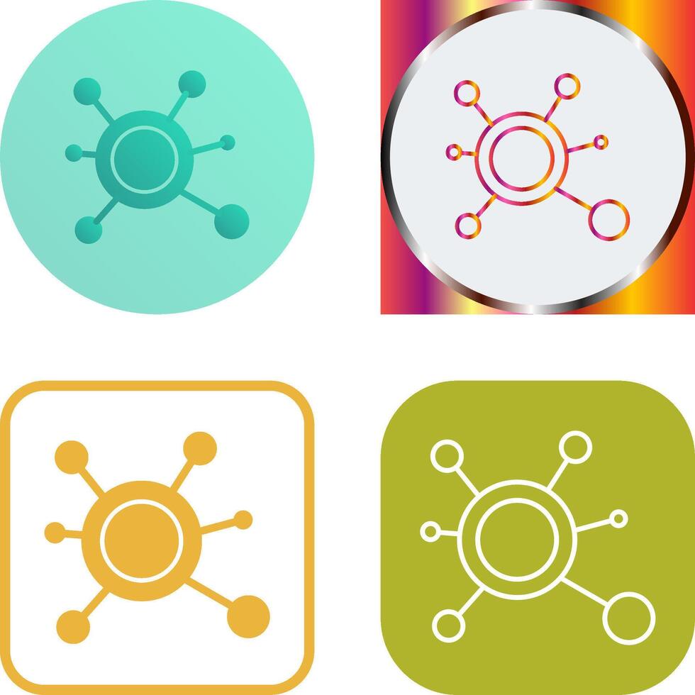 Molecule Icon Design vector