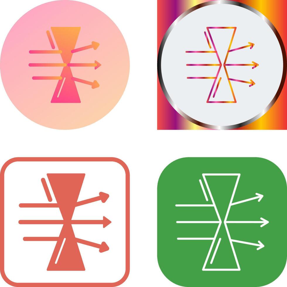 Dispersion Icon Design vector