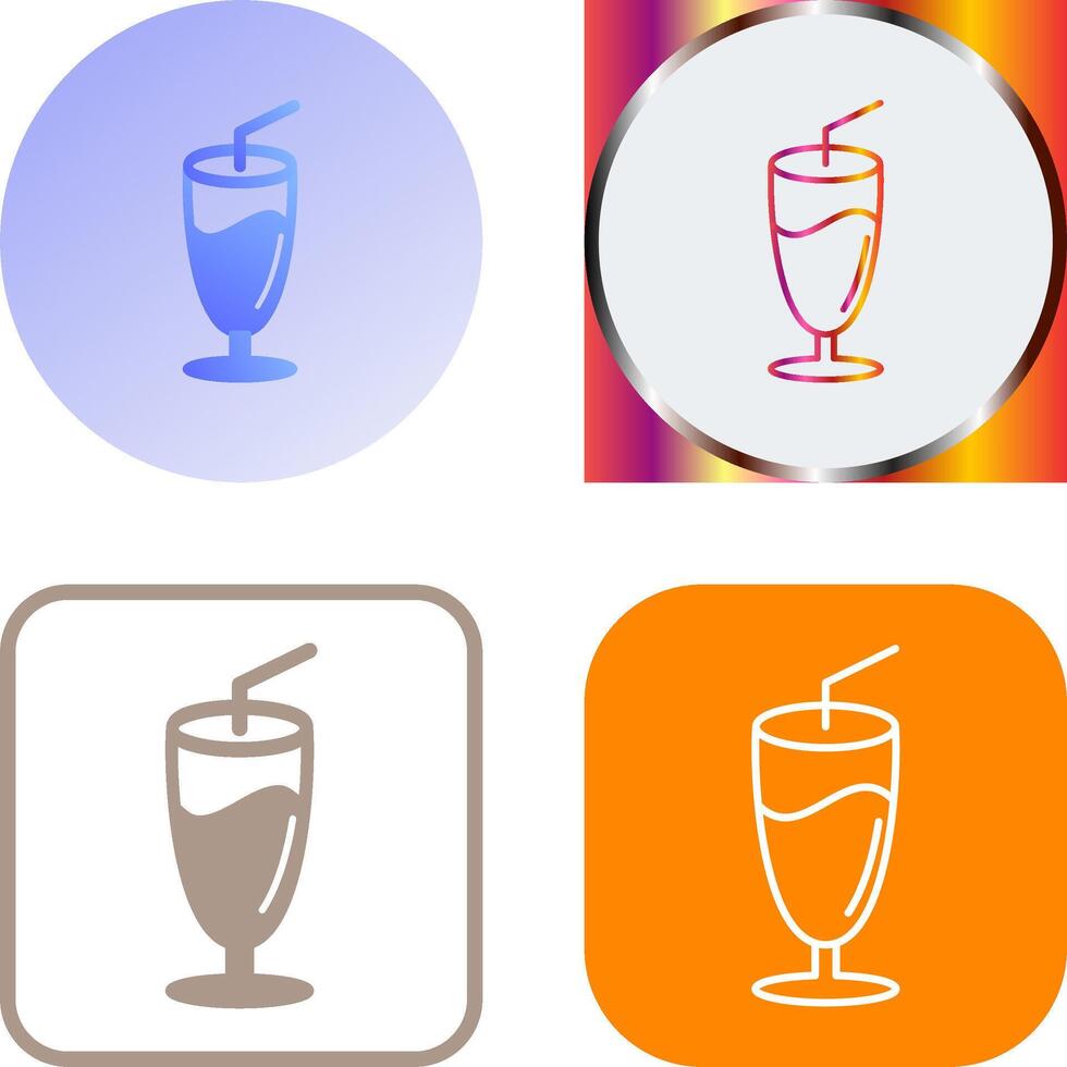 Milkshake Icon Design vector