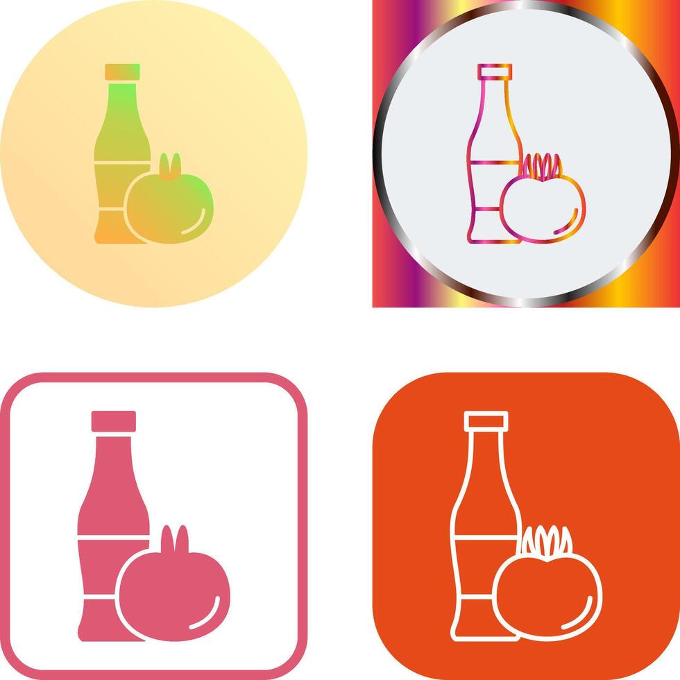 Tomato ketchup Icon vector