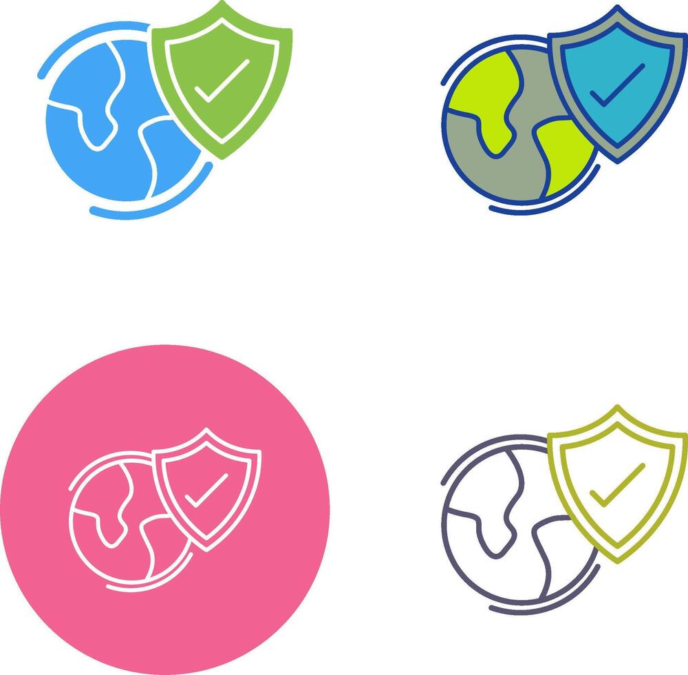 Worldwide Security Icon Design vector