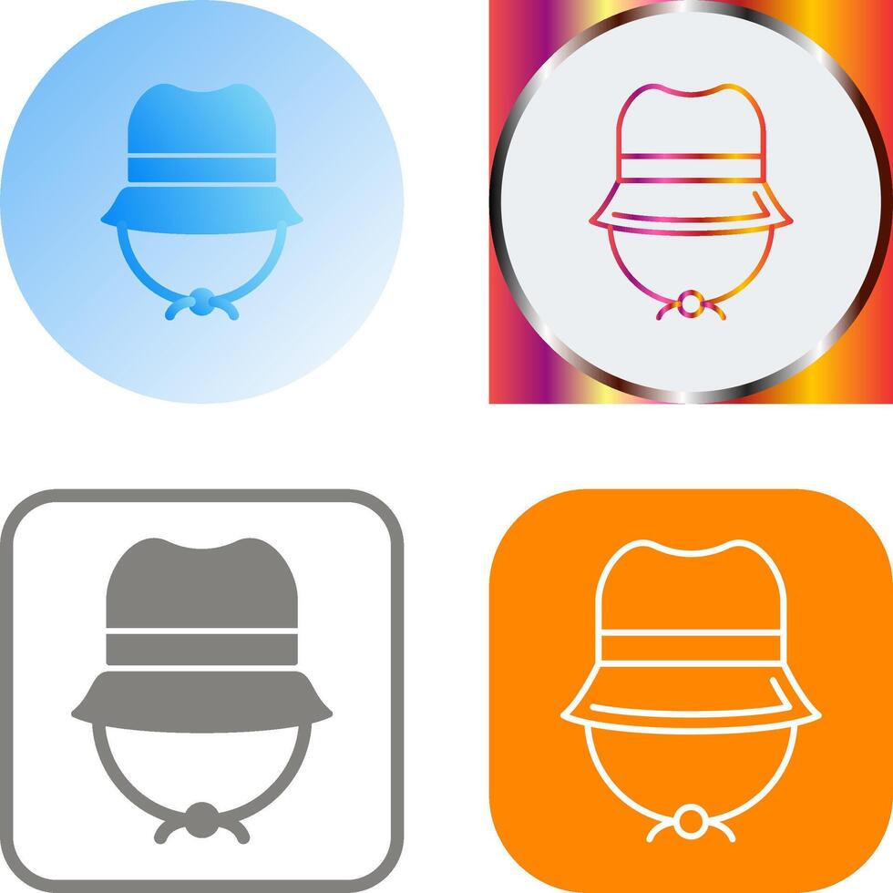 Camping Hat Icon Design vector