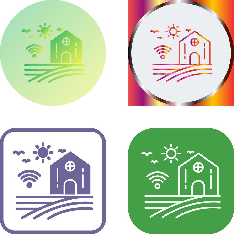 Smart Farm Icon Design vector