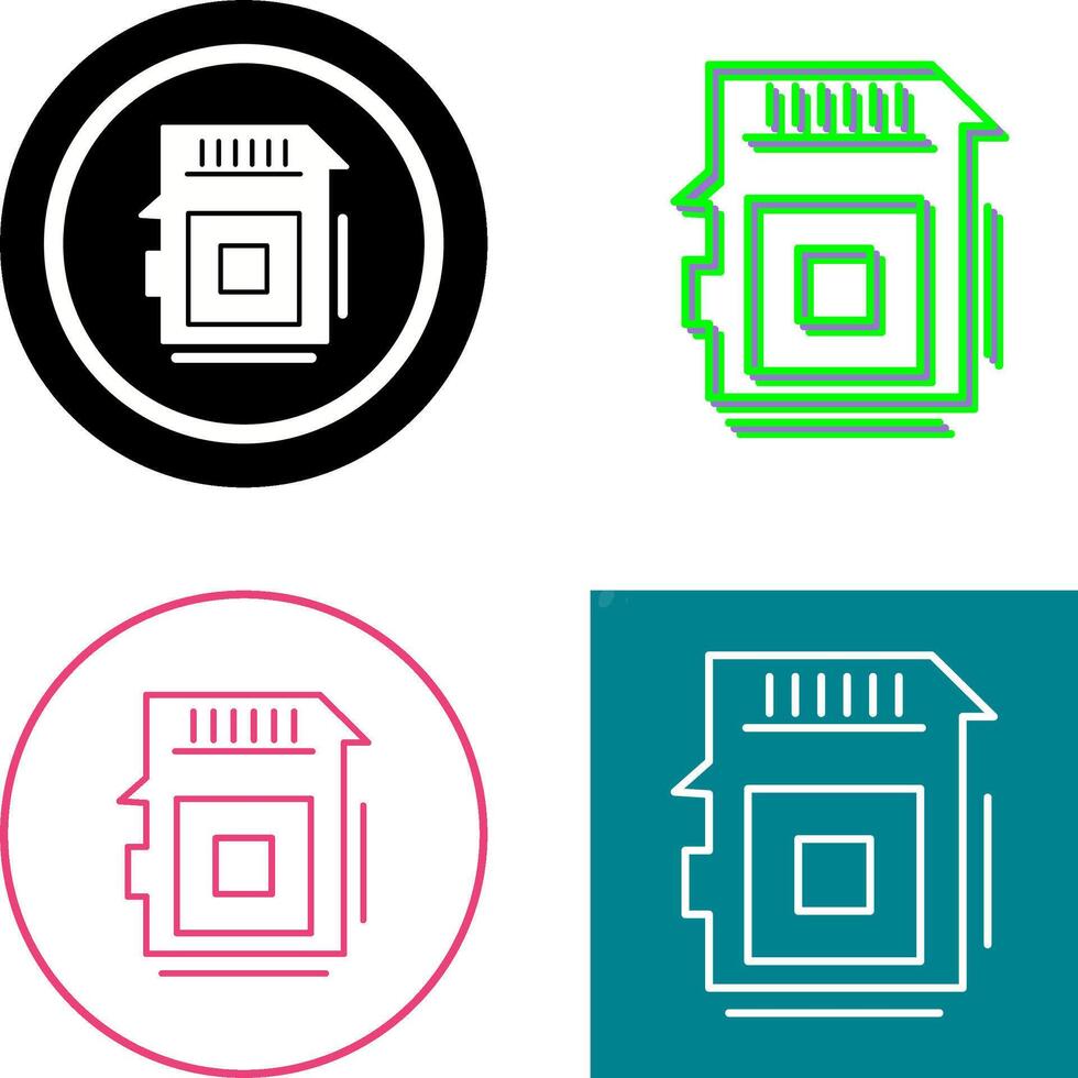 Sd Card Icon Design vector