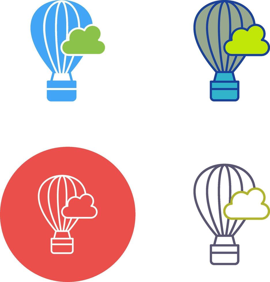 Hot Air Baloon Icon Design vector